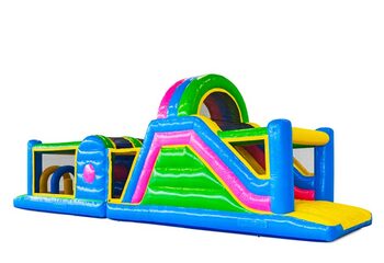 Order obstacle course in Happy colors for kids. Buy inflatable obstacle courses now online at JB Inflatables UK