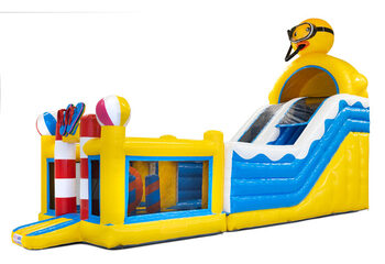 Buy Rubber Duck inflatable 4 in 1 slide for your children. Order inflatable slides now online at JB Inflatables UK