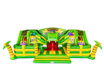 Order the front of Slideworld dino bounce house online