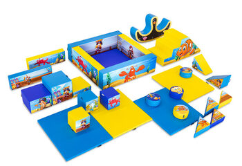 XXL Pirate Seaworld-themed Softplay Set with Colorful Blocks to Play