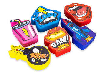 Softplay theme set with comic images of animals