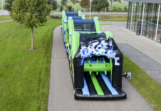 Get your 30 meter obstacle course in black and green online now. Order inflatable obstacle courses at JB Inflatables UK