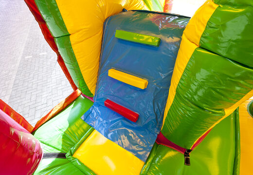 Medium inflatable multiplay bounce house in princess theme for children. Order inflatable bounce houses online at JB Inflatables UK