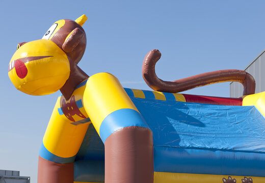 Order an inflatable multifun bouncer for kids with a roof and a 3D object of a monkey at JB Inflatables UK. Buy inflatable bouncers online at JB Inflatables UK