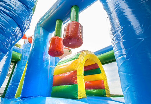 Order medium inflatable multiplay bouncer in seaworld theme with slide for children. Buy inflatable bouncers online at JB Inflatables UK