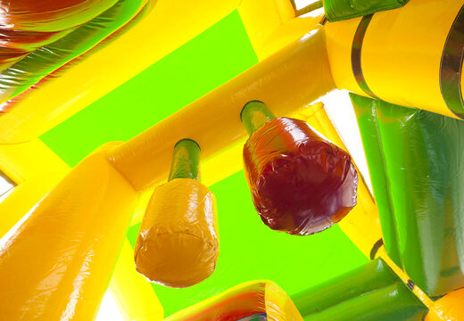 Buy medium inflatable bouncer in crocodile theme with slide for children. Order inflatable bouncers online at JB Inflatables UK