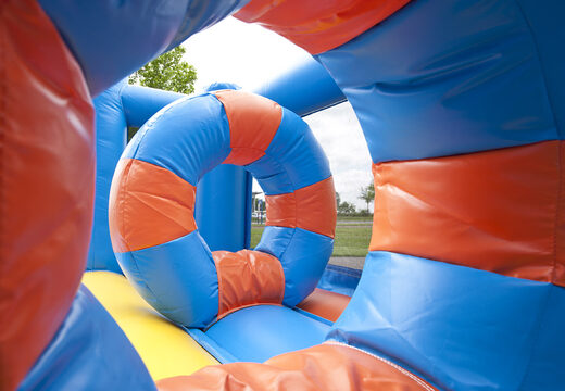 Get a unique multifunctional clownfish themed inflatable slide with a splash pool, impressive 3D object, fresh colors and the 3D obstacle for children. Order inflatable slides now online at JB Inflatables UK