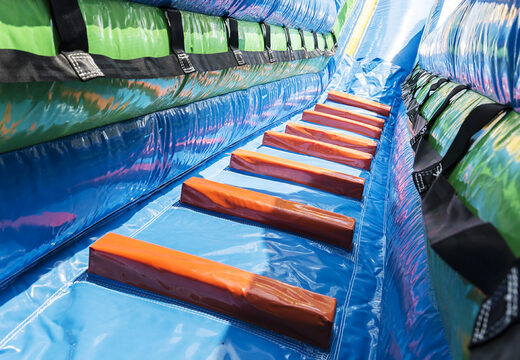 Buy a spectacular surf-themed inflatable slide with fun prints for kids. Order inflatable slides now online at JB Inflatables UK