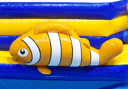 Buy a unique double Zig Zag Zee inflatable obstacle course for both young and old. Order inflatable pool games now online at JB Inflatables UK