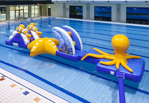 Underwater world run inflatable obstacle course with fun 3D objects for both young and old to buy. Order inflatable water attractions now online at JB Inflatables UK