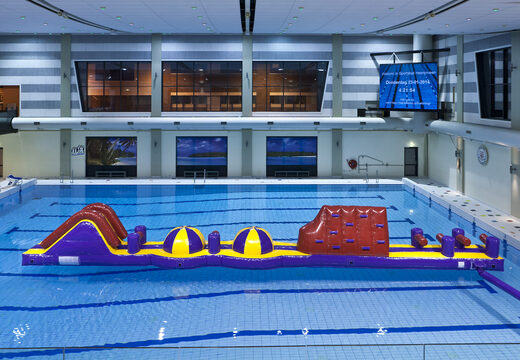 Buy a unique inflatable 17 meter long adventure mega run XL assault course with various exciting objects for both young and old. Order inflatable pool games now online at JB Inflatables UK