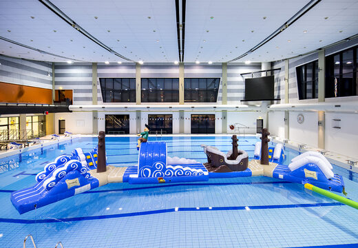 Buy a double inflatable pirate run obstacle course for kids. Order inflatable water attractions now online at JB Inflatables UK