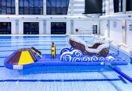 Get an airtight pirate-themed inflatable slide for both young and old. Order inflatable pool games now online at JB Inflatables UK