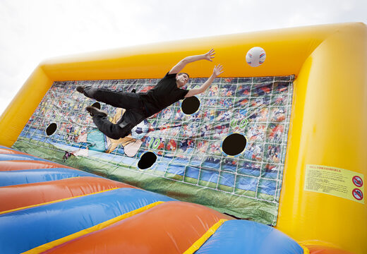 Buy football goal with an inflatable bed for both young and old. Order inflatable football goal with bed now online at JB Inflatables UK