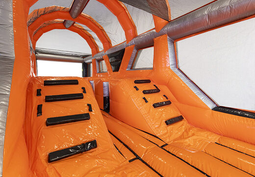 Order the Giga obstacle course in the Canyon Jump theme for kids. Buy inflatable obstacle courses online now at JB Inflatables UK