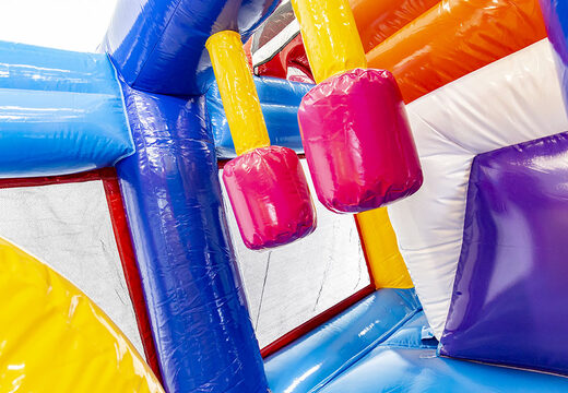 Order bouncer in flamingo theme with a slide for children. Buy inflatable bouncers online at JB Inflatables UK