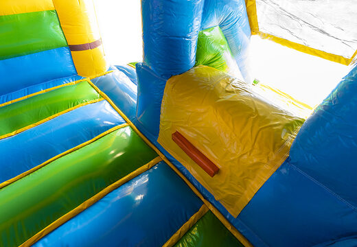 Buy inflatable slide combo bouncy castle in theme hawaii for kids. Inflatable bouncy castles with slide available to buy at JB Inflatables UK