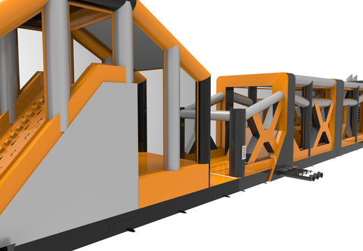 Giga inflatable adventure run obstacle course of 48.5m long for kids. Order inflatable obstacle courses now online at JB Inflatables UK