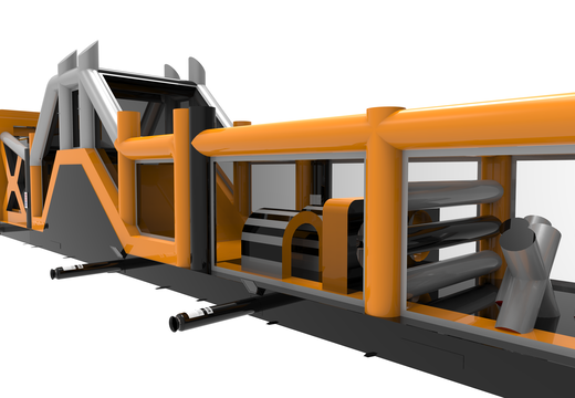 Giga inflatable adventure run obstacle course of 48.5m long for kids. Order inflatable obstacle courses now online at JB Inflatables UK