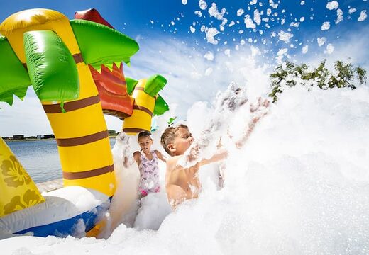 Buy Bubble park Hawaii with a foam tap for kids. Order inflatable bouncy castles at JB Inflatables UK