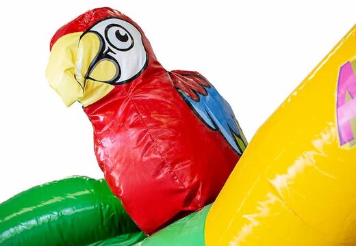 Order a slidebox bouncer in the Haiwaii theme with a slide for children. Buy bouncers online at JB Inflatables UK