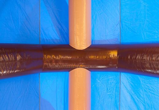 Buy shooting combo pirate bouncer covered with cannon game and slide for kids. Order bouncers online at JB Inflatables UK