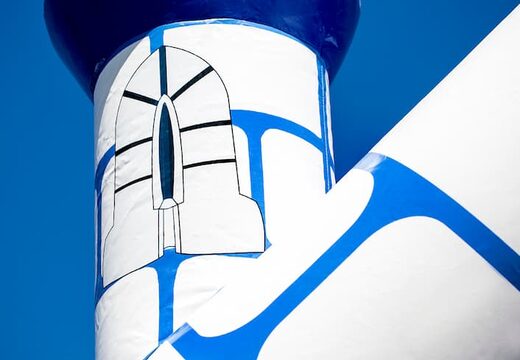 Buy standard castle bouncers with a knight theme in a blue color for children. Order bouncers online at JB Inflatables UK