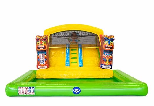 Buy multifunctional splashy slide Hawaii bouncer at JB Inflatables UK. Order inflatable bouncers online at JB Inflatables UK