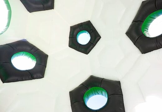 Super bouncer with roof in football theme for kids. Buy bouncers online at JB Inflatables UK