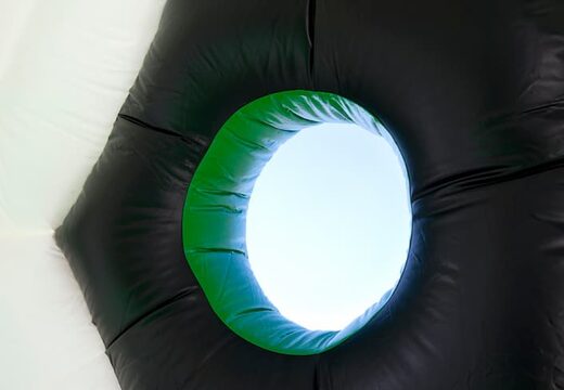 Big super bounce house covered in football theme for children. Order bounce houses online at JB Inflatables UK