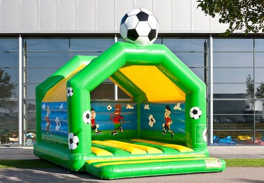 Groot overdekt luchtkussen kopen in thema voetbal voor kinderen