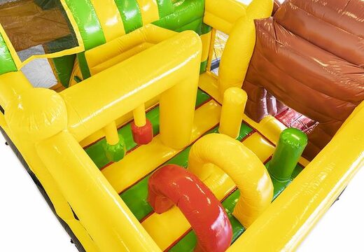 Order inflatable air cushion in banana monkey theme with slide for children
