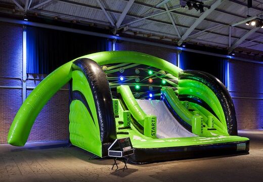 Inflatable bouncy castle obstacle course with interactive sport to compete for kids for sale