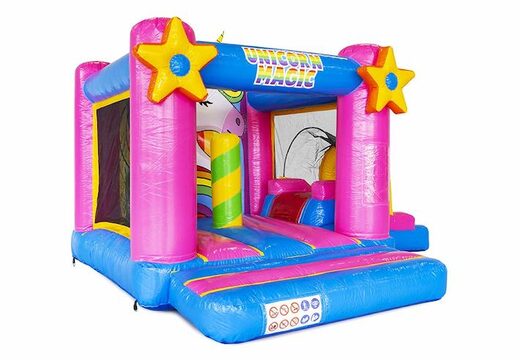 buy small inflatable air cushion with slide in unicorn theme