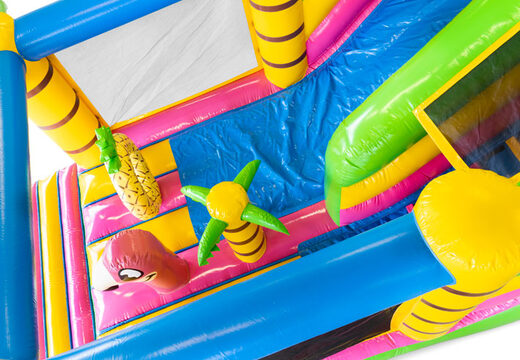 Order inflatable bouncy castle with large slide in hawaii theme for children