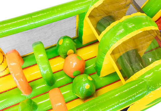 Buy 13 meters inflatable obstacle course in theme Dino for kids. Order inflatable obstacle courses now online at JB Inflatables UK