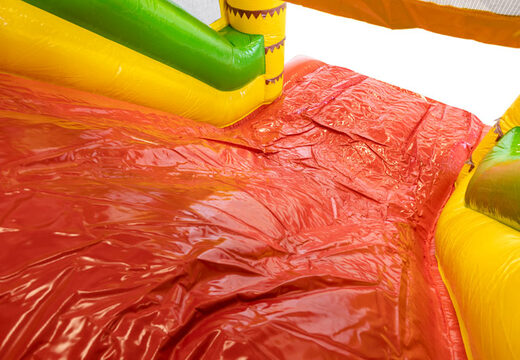 Obstacle course 13m long in theme Dino for children. Order inflatable obstacle courses now online at JB Inflatables UK