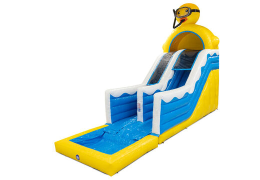 Buy inflatable 4 in 1 slide in Rubber Duck theme for kids. Order inflatable slides now online at JB Inflatables UK