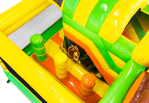 Order inflatable Mini Multiplay bouncy castle in Lion theme for children. Buy inflatable bouncy castles at JB Inflatables UK