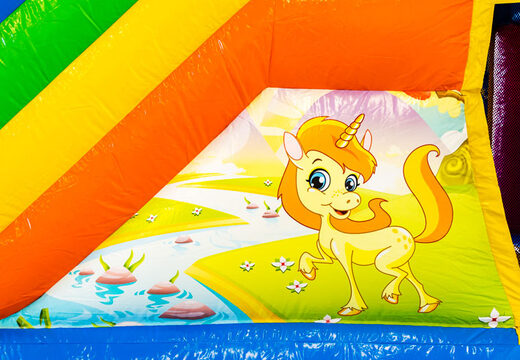Buy Inflatable Mini Multiplay Unicorn Bouncer For Kids. Order inflatable bouncers at JB Inflatables UK