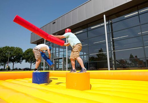 Bouncy castle with gladiator game theme