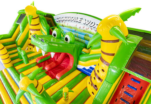 Large crocodile on Slide World bounce house, 15 meters