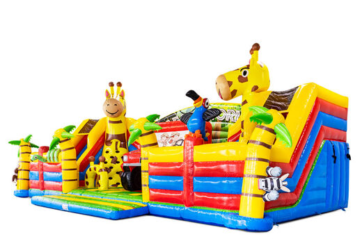 Order blue bouncy castle slide side online