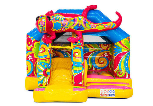Order the Paradise Island-themed Slidecombo bounce house online
