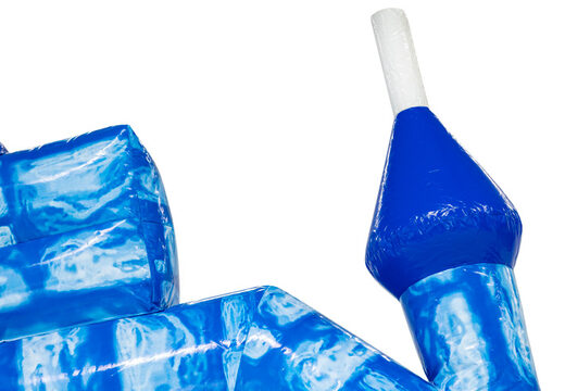 Blue turret of Standard Blue Brick Bouncy Castle