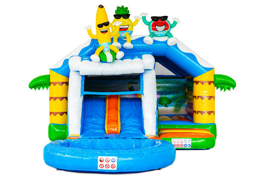 Buy the Slide Combo Dubbelslide Inflatable Castle with Summer Party theme at JB