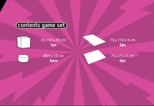 Contents of Softplay Playset in Comic Theme for purchase at JB