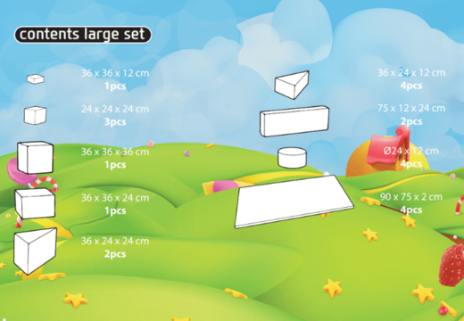 Contents of Softplay Large Set in Candy Theme buy online