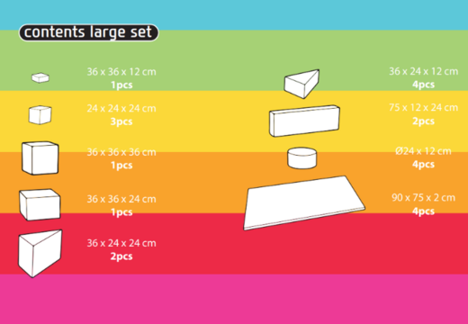 Contents of Softplay Large Set in Unicorn Theme buy online