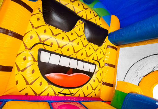 Large pineapple in bouncy castle bouncy box Hawaii for sale at JB Inflatables